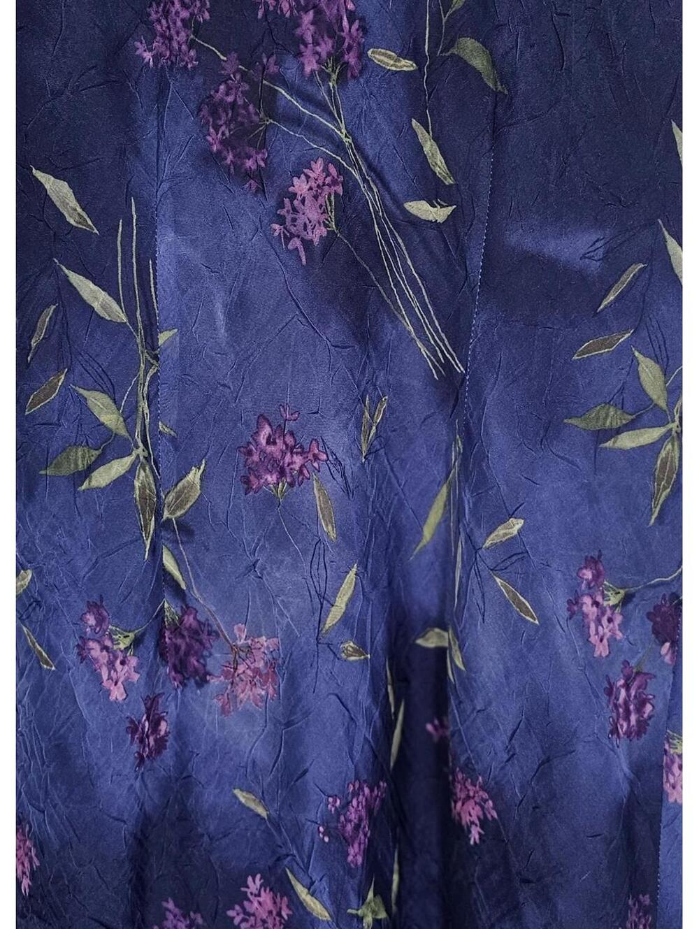 K Petite Purple Floral Sleeveless Midi Dress VTG 6P Vacation Ready - Picture 9 of 9